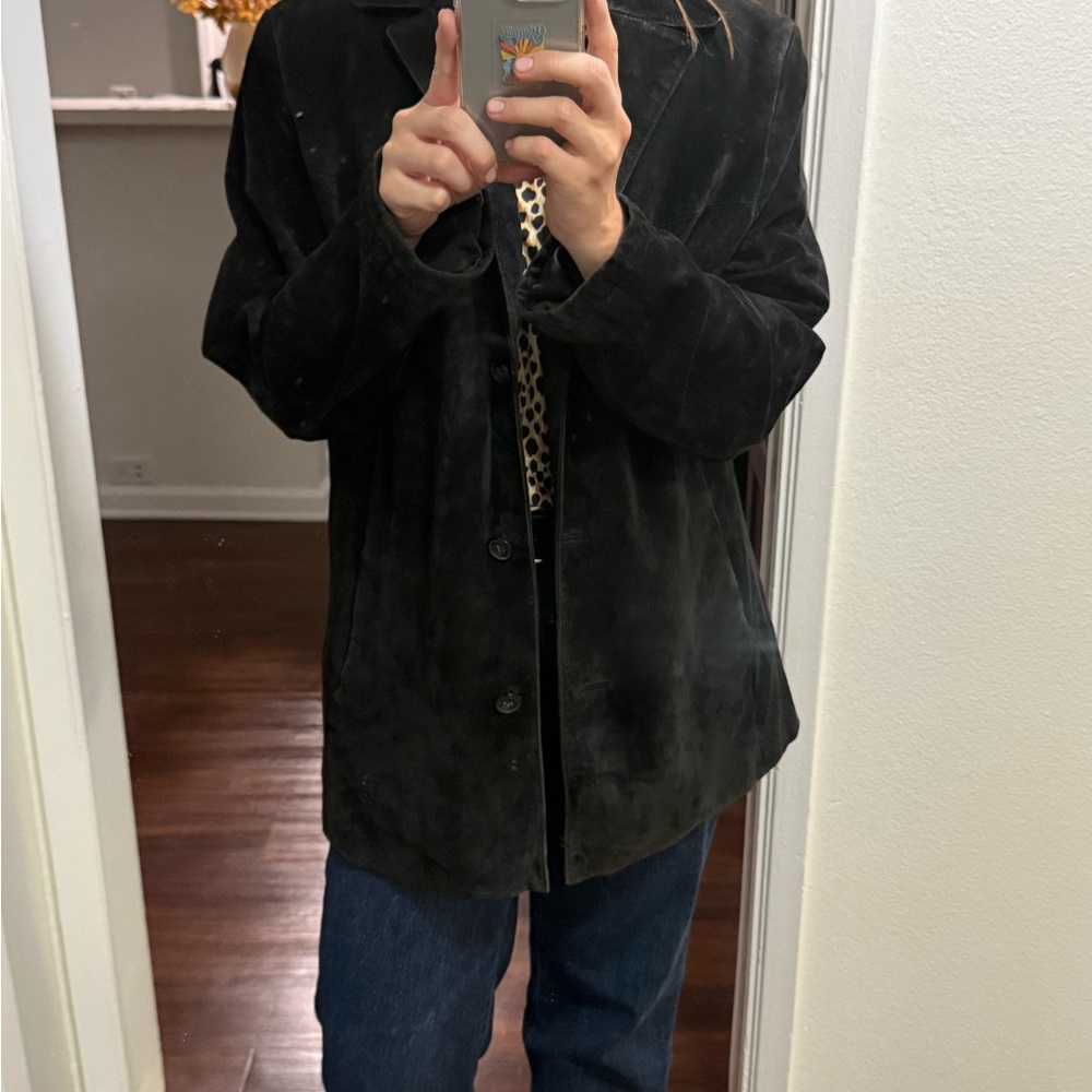 New York & Company Black Suede Blazer